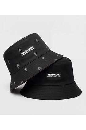 TEAMLTD Reversible Bucket Hat - Black Mini Palm