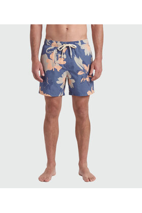 TEAMLTD Swim Shorts - Blue Hibiscus