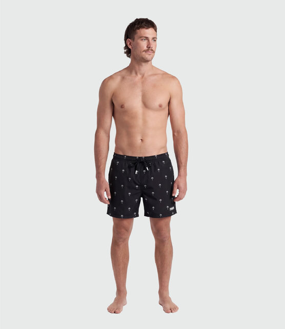 TEAMLTD Swim Shorts - Black Mini Palm
