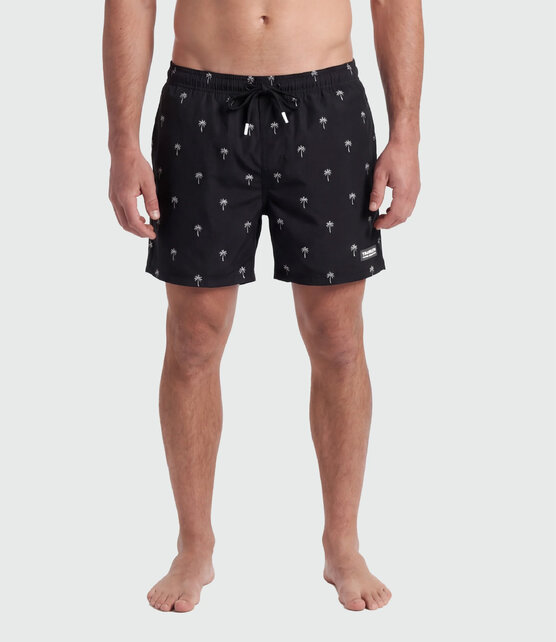 TEAMLTD Swim Shorts - Black Mini Palm