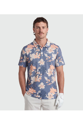 TEAMLTD Par-Tee Polo - Blue Hibiscus
