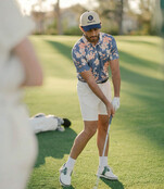 TEAMLTD Par-Tee Polo - Blue Hibiscus