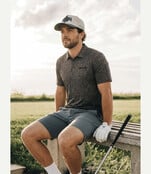 TEAMLTD Par-Tee Polo - Black Mini Palm