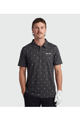 TEAMLTD Par-Tee Polo - Black Mini Palm