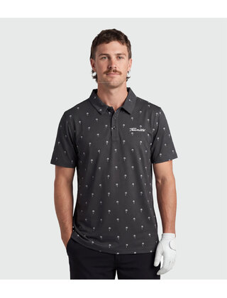 TEAMLTD Par-Tee Polo - Black Mini Palm