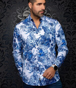 Au Noir Wisteria Stretch Dress Shirt - Blue