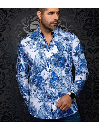 Au Noir Wisteria Stretch Dress Shirt - Blue