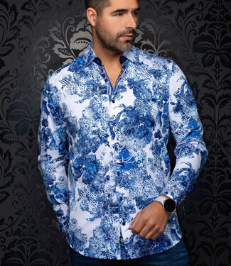 Au Noir Au Noir Wisteria Stretch Dress Shirt - Blue