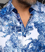 Au Noir Wisteria Stretch Dress Shirt - Blue