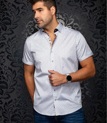 Au Noir Alona Short Sleeve Cotton Dress Shirt - White