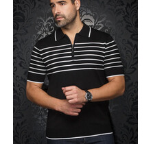 Au Noir Oban Knitted Polo  - Black