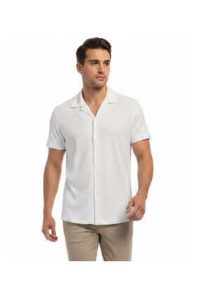 Sugar Aera S/S Camp Shirt - Cloud