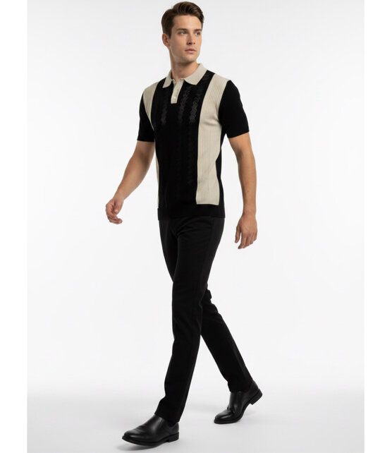 Sugar Kuval S/S Knit Polo - Black