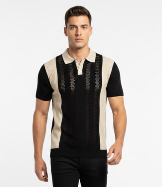 Sugar Kuval S/S Knit Polo - Black