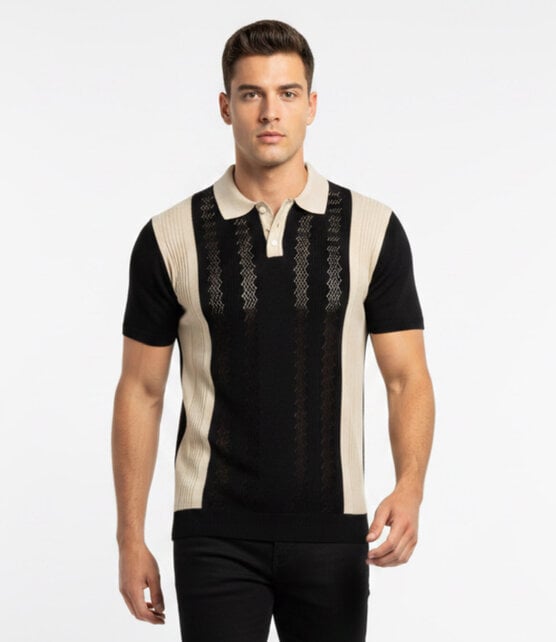 Sugar Kuval S/S Knit Polo - Black