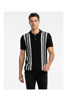 Sugar Sheen S/S Knit Polo - Black