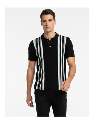 Sugar Sheen S/S Knit Polo - Black