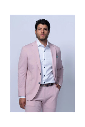 7 Downie St. Meridian Cotton Stretch Seersucker Sport Coat - Pink