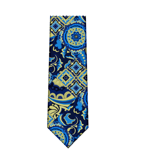 7 Downie St. Patterned Silk Tie - K22185