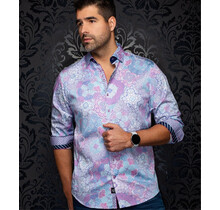 Au Noir Ashar Cotton Stretch Dress Shirt - Pink