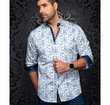 Au Noir Chroma Cotton Stretch Dress Shirt - Light Blue