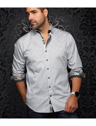 Au Noir Sabah Cotton Stretch Dress Shirt - Grey