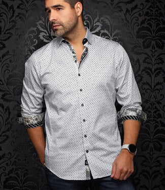 Au Noir Au Noir Sabah Cotton Stretch Dress Shirt - Grey