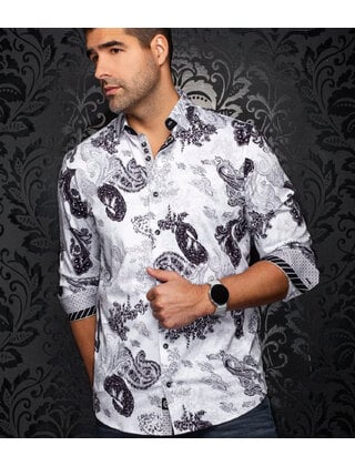 Au Noir Dawnstone Stretch Dress Shirt - Black