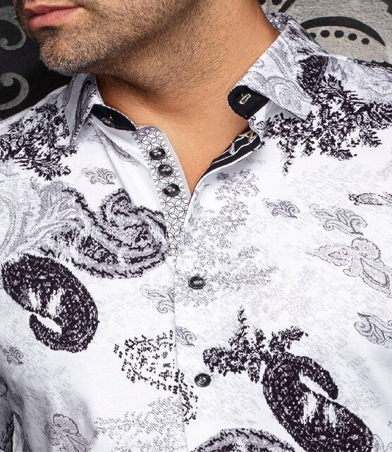 Au Noir Dawnstone Stretch Dress Shirt - Black