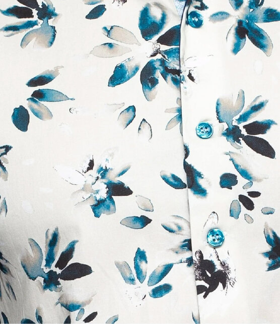 Au Noir Amaro Stretch Pattern Dress Shirt - Beige