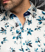 Au Noir Amaro Stretch Pattern Dress Shirt - Beige