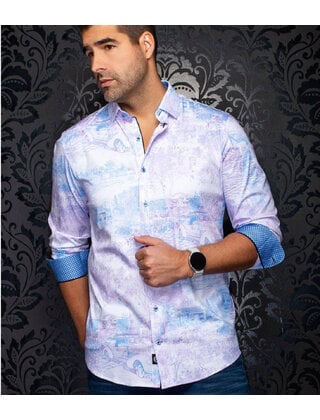 Au Noir Breeze Cotton Stretch Dress Shirt - Pink