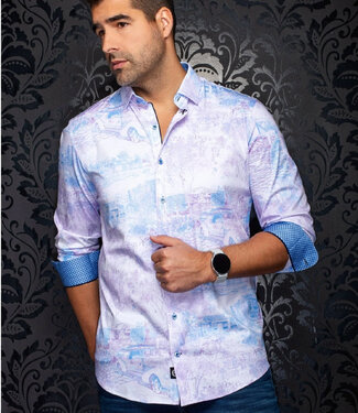 Au Noir Au Noir Breeze Cotton Stretch Dress Shirt - Pink