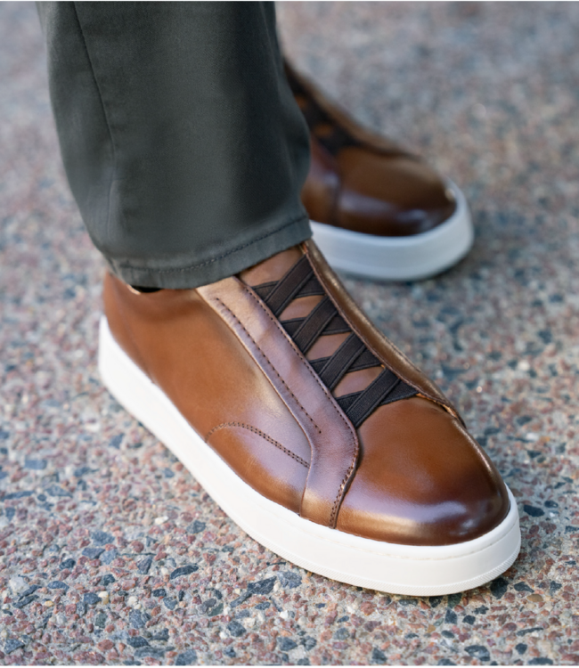 Florsheim Florsheim Monopoli  Elastic To Toe Sneaker - Cognac Multi