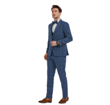 TAZZIO 3PC CHECK SUIT