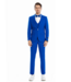 Tazzio Tazzio 1 Button Pinstripe Suit - 3 Piece - Royal Blue