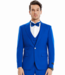 Tazzio Tazzio 1 Button Pinstripe Suit - 3 Piece - Royal Blue