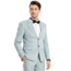 Tazzio Tazzio 2 Button Peak Lapel Pinstripe Suit - 3 Piece - Mint Grey