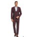 Tazzio Tazzio Windowpane Suit - 3 Piece - Wine