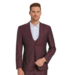 Tazzio Tazzio Windowpane Suit - 3 Piece - Wine