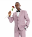 Tazzio Tazzio 2 Button Peak Lapel Pinstripe Suit - 3 Piece - Dusty Rose