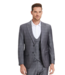 Tazzio Tazzio Windowpane Suit - 3 Piece - Gunmetal