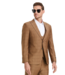 Tazzio Tazzio Windowpane Suit - 3 Piece - Walnut