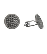 Woven Cufflinks in Gun Metal