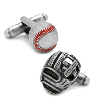Baseball and Glove Antique Silver Cufflinks