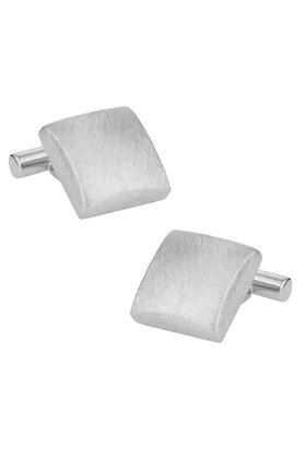 Hand Brushed Silver Cufflinks