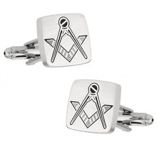Silver Tone Freemason Cufflinks