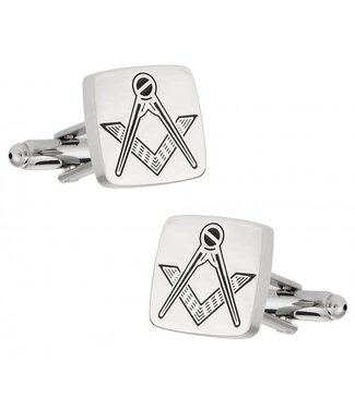 Silver Tone Freemason Cufflinks