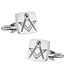 Silver Tone Freemason Cufflinks
