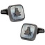 Gunmetal Mother of Pearl Masonic Cufflinks